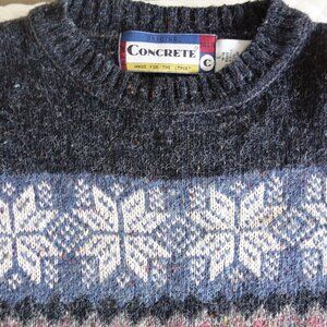CONCRETE MADE FOR THE STREET Winter Print Confetti Sweater – Mens Large